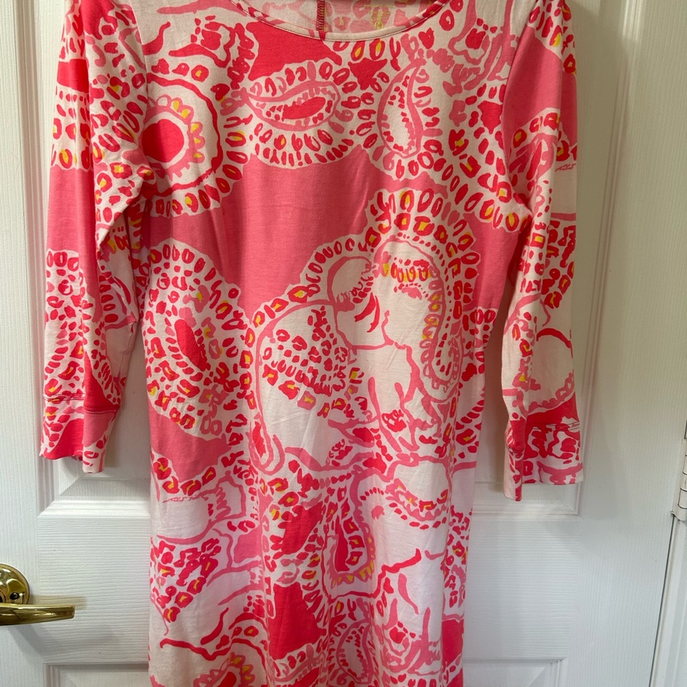 Lilly Pulitzer Pink and Yellow Floral Dress. Gently worn.